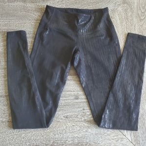 ATHLETA Black With Gold Streak Legging